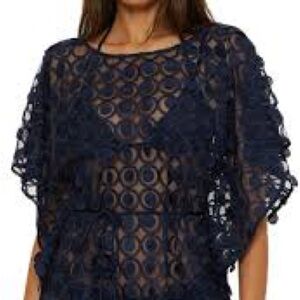 Trina Turk Poolside Bubbly Caftan, Casual, Sheer, Beach Cover Women's Size S-M